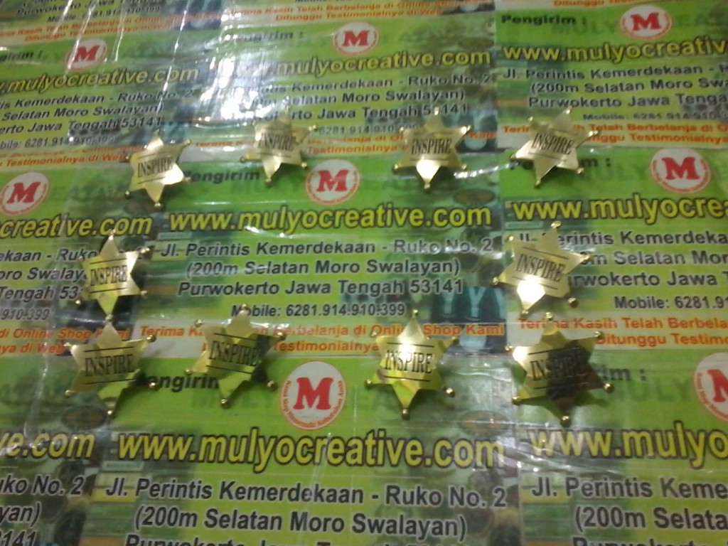 Pin Kuningan Lencana Sheriff bintang mulyocreative