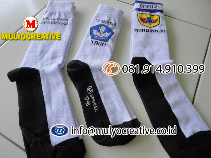 kaos kaki logo sekolah