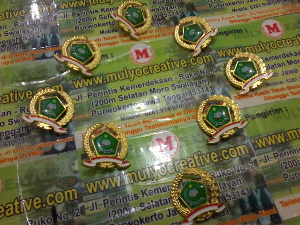 pin Pin Lencana Kuningan Depag Kementerian Agama mulyo