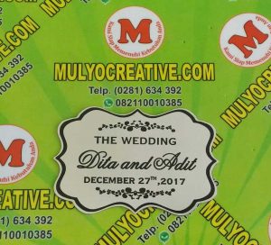 Label nama mahar pernikahan, Label Wedding 