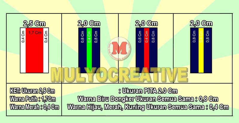 info grafis ukuran pita medali