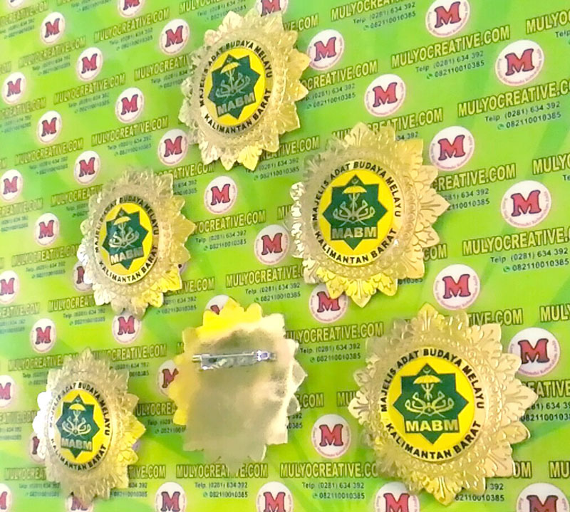 Logo Majelis Adat Budaya Melayu Kalimantan Barat Desain Pin Lencana Mulyocreative