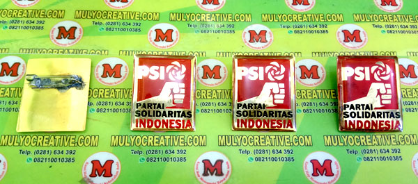 Pin PSI, Lencana Pin Partai PSI, Order dan Pesan sekarang juga di Mulyo Creative