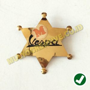 Lencana Sheriff Vespa Bahan Kuningan