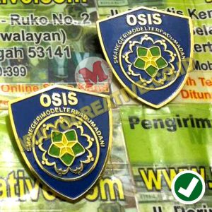 buat Lencana OSIS Custom Bahan Logam